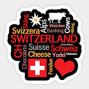 Switzerland Favorite Things Sticker